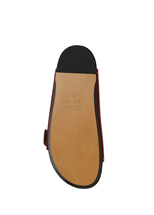 Lennyo Bordo Kadın Deri Terlik - Görsel 6