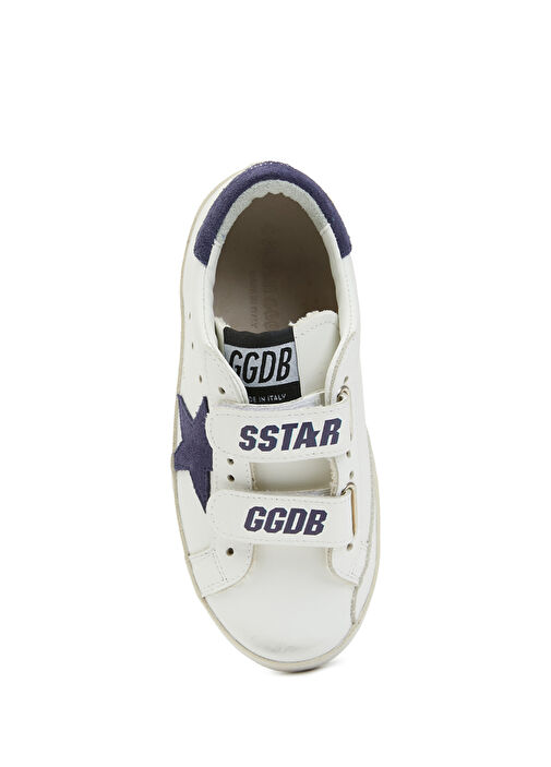 Old School EDT Mavi Beyaz Erkek Çocuk Deri Sneaker - Görsel 5