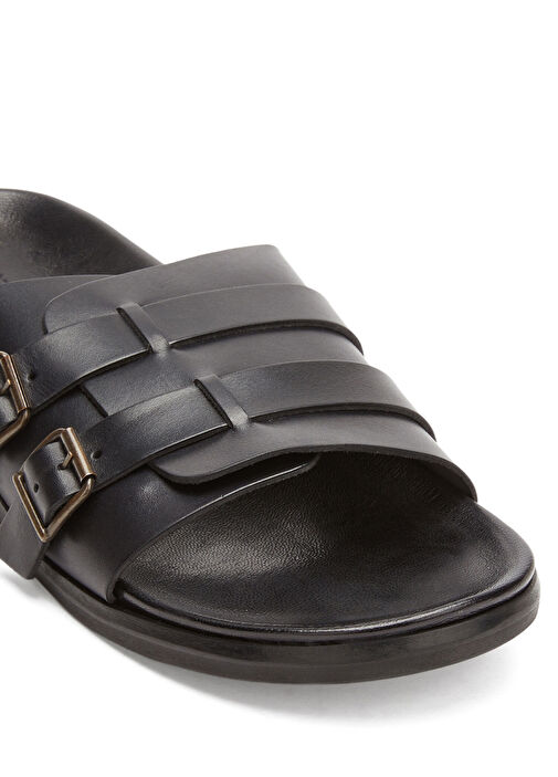 George Hogg Siyah George Hogg Rahat Erkek Deri Terlik