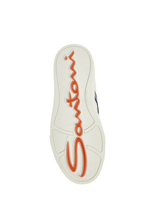 Lacivert Beyaz Erkek Deri Sneaker - Görsel 6