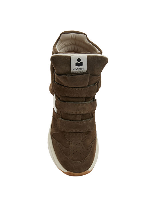 Haki Gizli Topuklu Kadın Süet Sneaker - Görsel 5