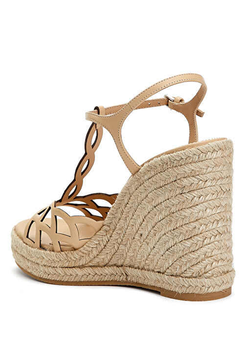 Bej Kadın Deri Sandalet - Görsel 4