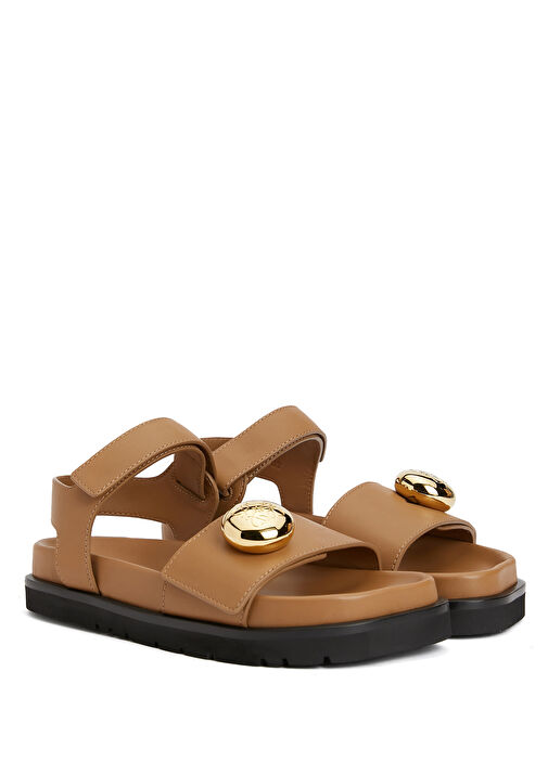 Pebble Taba Kadın Deri Sandalet - Görsel 3