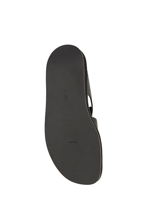 Siyah Kadın Deri Sandalet - Görsel 6