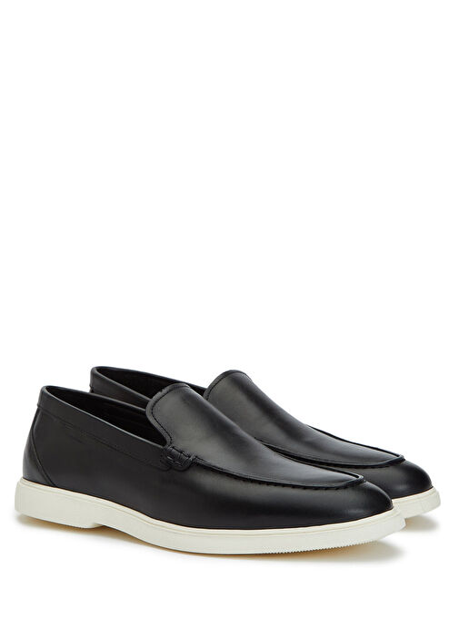 Divarese Siyah Divarese Deri Erkek Loafer