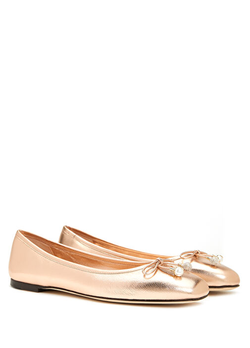 Elme Flat Gold Kadın Deri Babet - Görsel 3