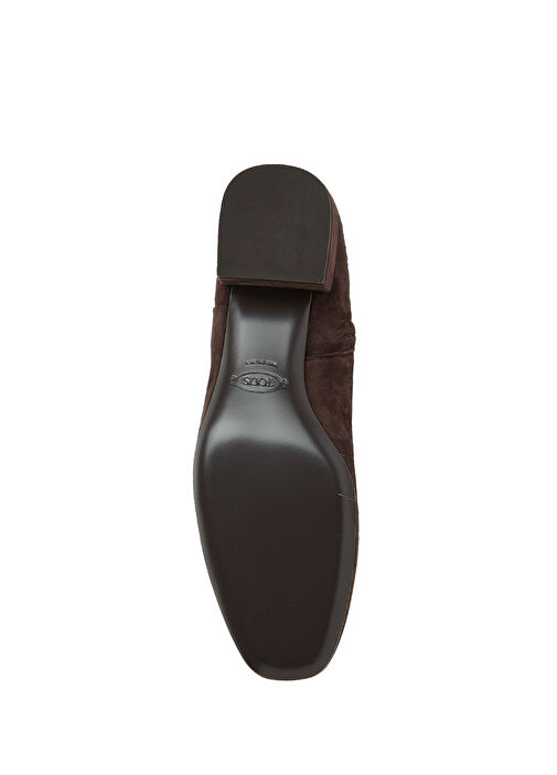 Koyu Kahverengi Kadın Deri Bot - Görsel 6