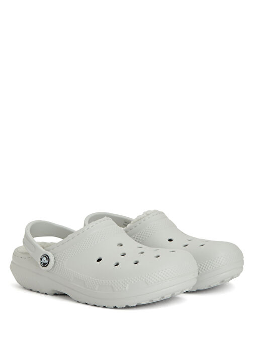 Classic Lined Clog Gri Kadın Terlik - Görsel 3
