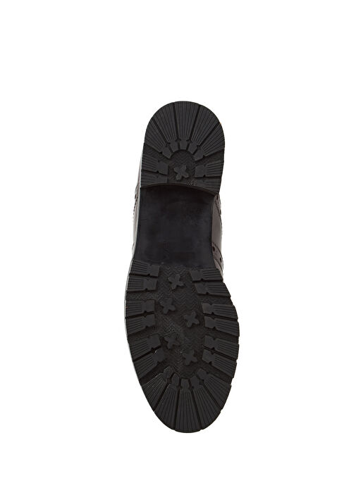 Kahverengi Triko Detaylı Kadın Deri Bot - Görsel 6