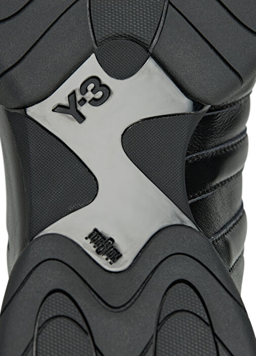 Y-3 Regu Siyah Erkek Deri Sneaker - Görsel 8
