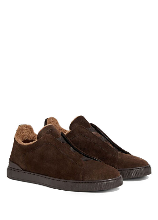 Koyu Kahverengi Erkek Süet Sneaker - Görsel 4