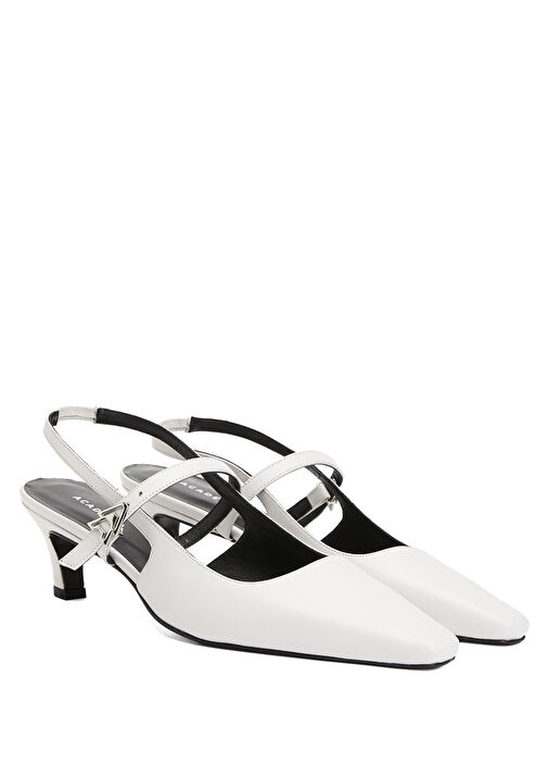 Kitten Beyaz Deri Topuklu Ayakkabı - Görsel 3
