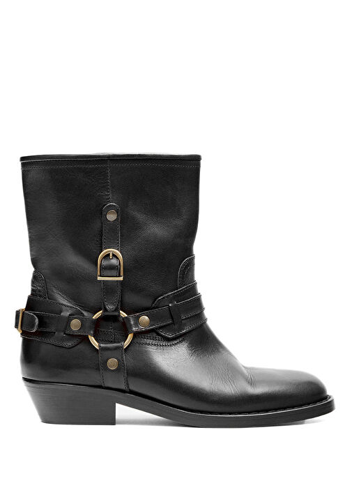 Ildred Siyah Kadın Deri Bot - Görsel 2