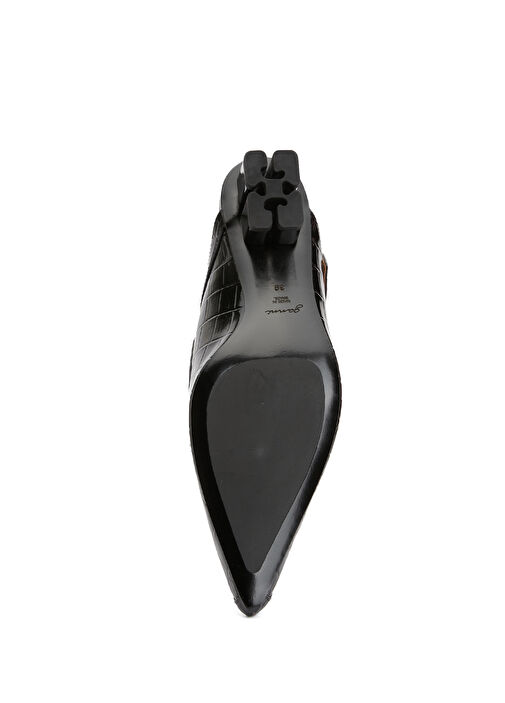 Siyah Kadın Deri Terlik - Görsel 6