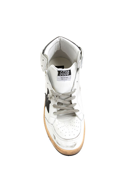 Sky-Star Beyaz Siyah Erkek Bilek Boy Deri Sneaker - Görsel 6