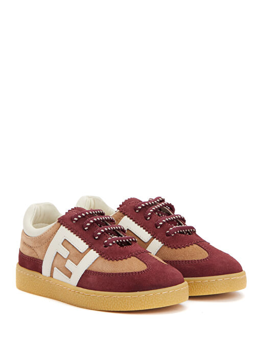 Colorblocked Çocuk Deri Sneaker - Görsel 3