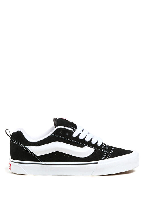 Knu Skool Siyah Beyaz Kadın Deri Sneaker - Görsel 2