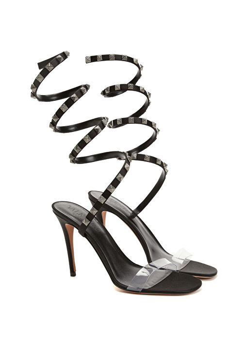 Rockstud Siyah Kadın Sandalet - Görsel 3