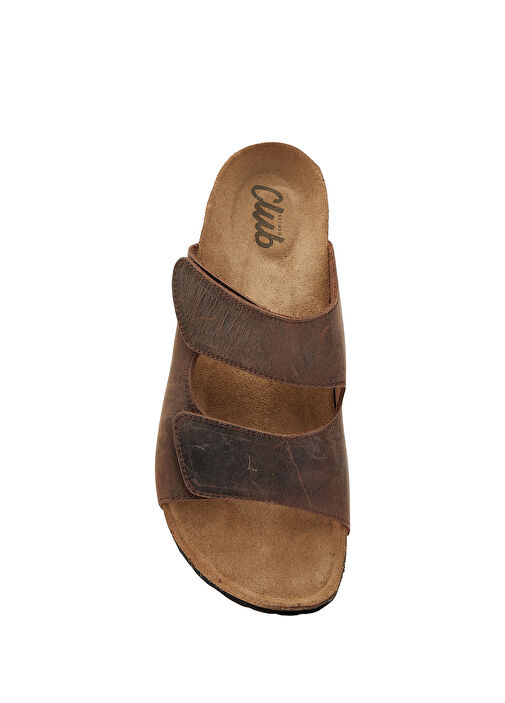 Beymen Club Koyu Kahverengi Beymen Club Deri Erkek Terlik