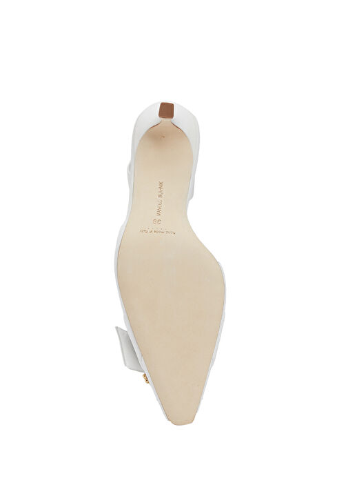 Gibsli Bridal Ekru İpek Topuklu Ayakkabı - Görsel 6