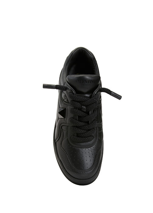 One Stud XL Siyah Erkek Deri Sneaker - Görsel 5