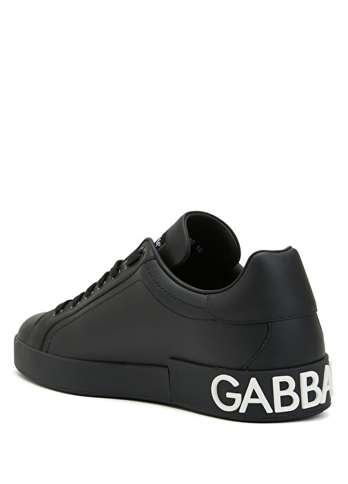 Siyah Erkek Deri Sneaker - Görsel 4