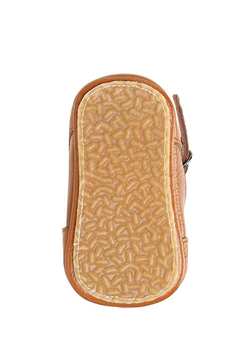 Taba Desenli El Yapımı Unisex Bebek Deri Ayakkabı - Görsel 7