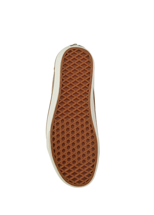 Old Skool Kahverengi Kadın Deri Sneaker - Görsel 6