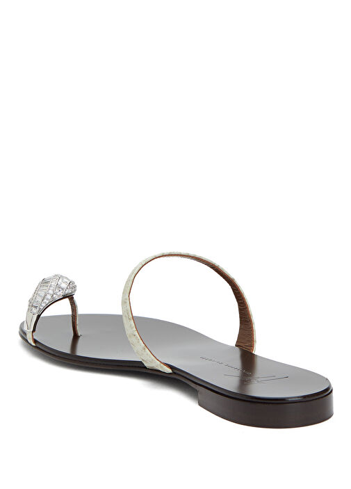 Bej Kadın Deri Terlik - Görsel 4