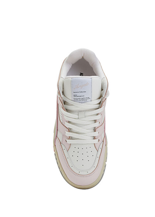 Alan Lo Pembe Beyaz Kadın Deri Sneaker - Görsel 5
