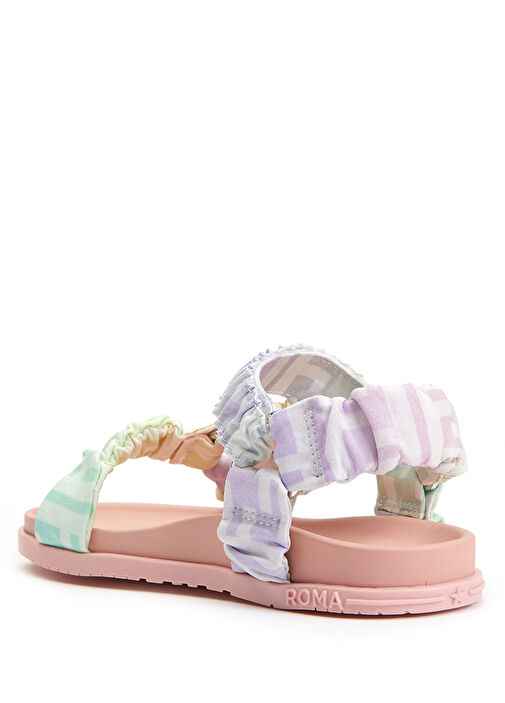Colorblocked Desenli Kız Çocuk Sandalet - Görsel 8