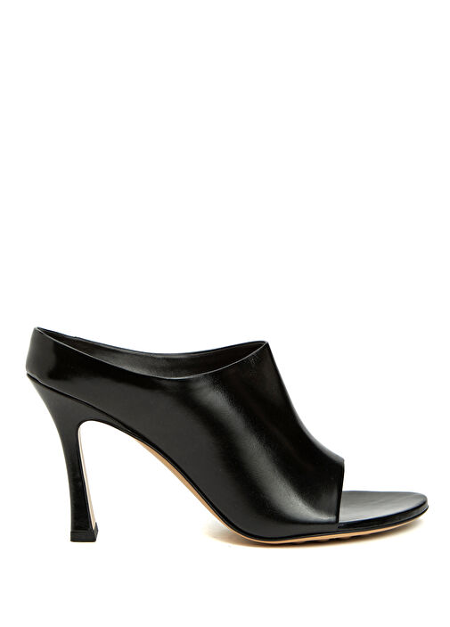 Rana Siyah Kadın Deri Terlik - Görsel 2