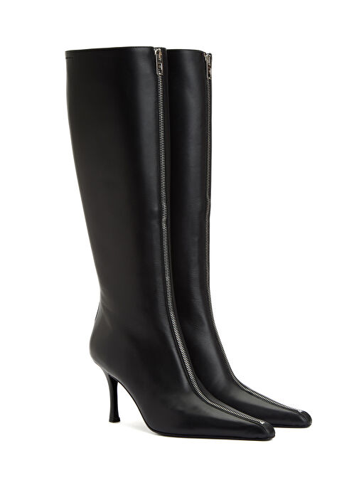 Vera Tube Siyah Kadın Deri Çizme - Görsel 3