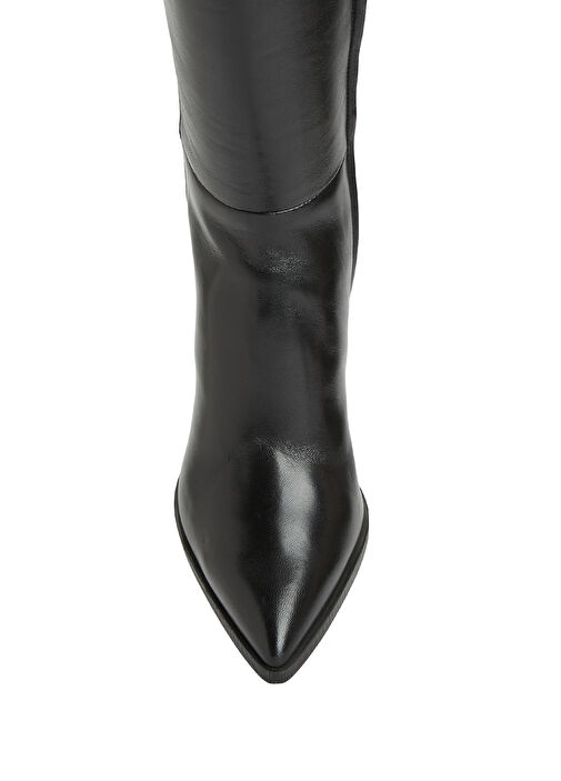 Siyah Kadın Deri Çizme - Görsel 5