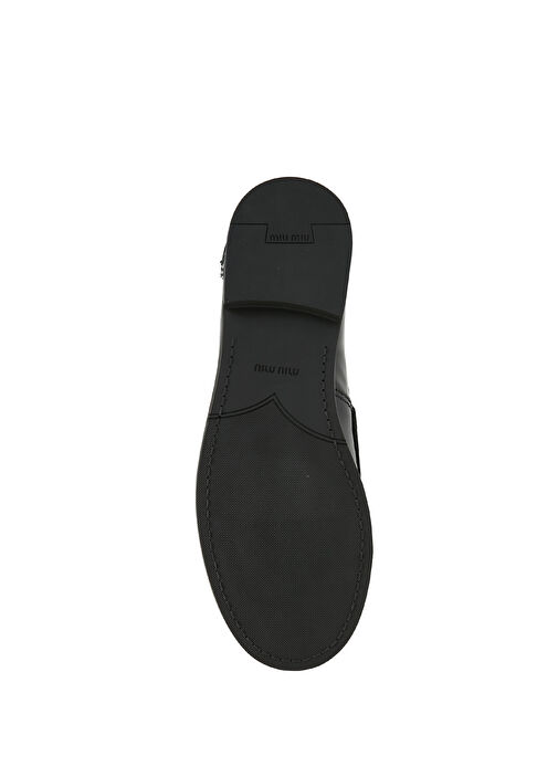 Siyah Kadın Deri Loafer - Görsel 6