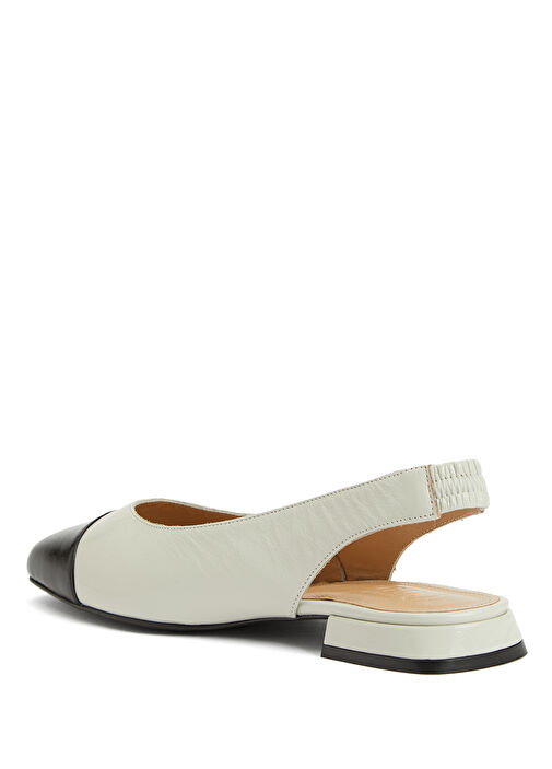 Ekru Siyah Deri Babet - Görsel 4