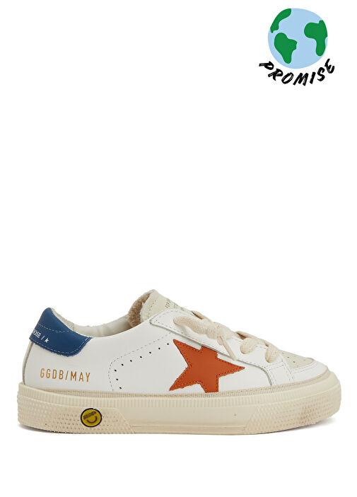 May Beyaz Çocuk Deri Sneaker - Görsel 2