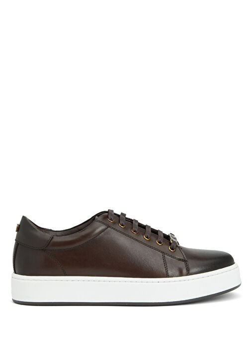 Dark Brown Women's Leather Sneakers