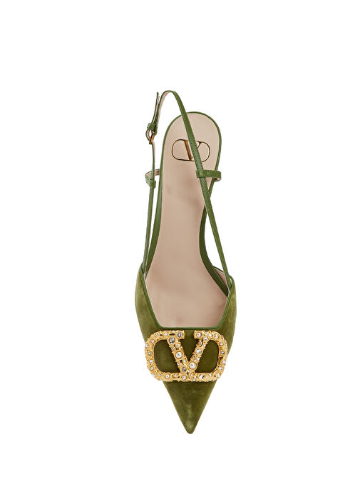 VLogo Yeşil Topuklu Ayakkabı - Görsel 5