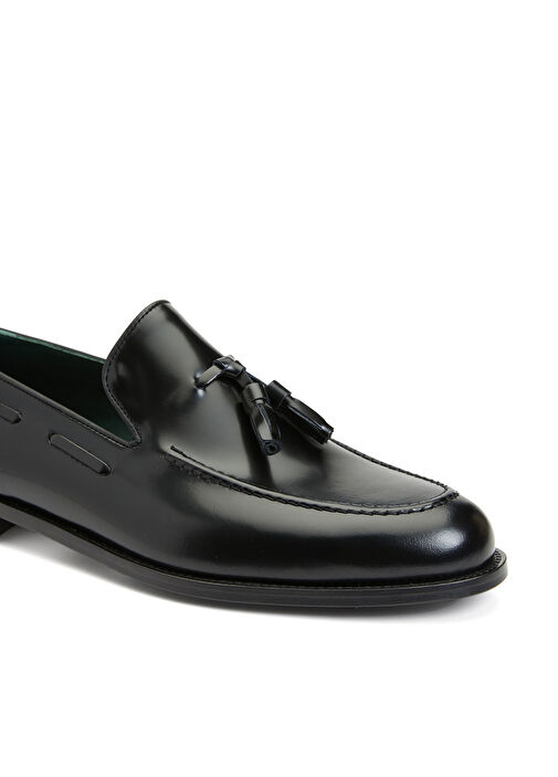 Siyah Erkek Deri Loafer - Görsel 7
