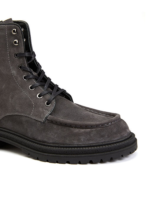 Gri Erkek Deri Bot - Görsel 7