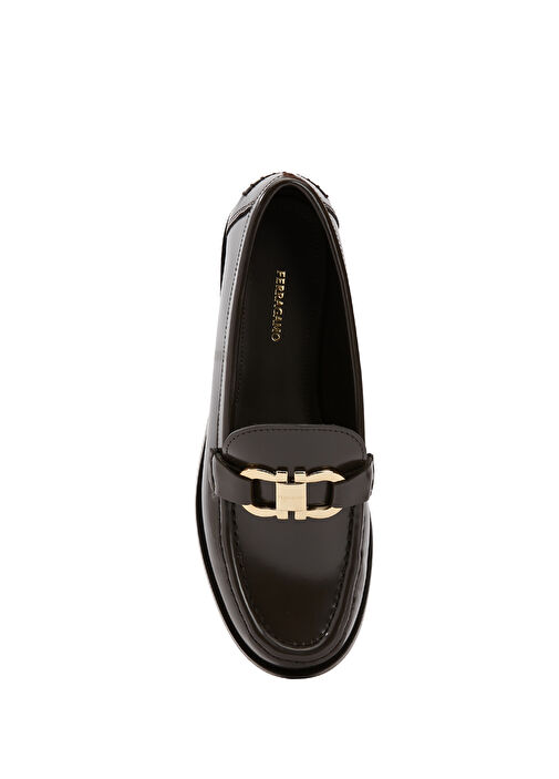 Maryan 2 Koyu Kahverengi Kadın Deri Loafer - Görsel 5