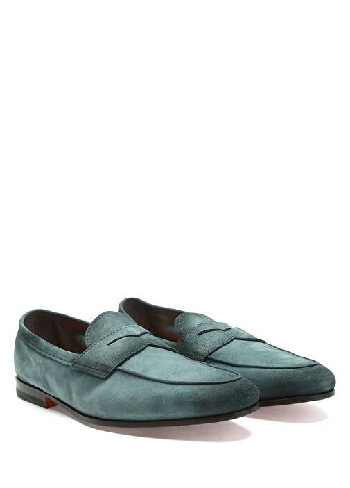 Su Yeşili Erkek Süet Loafer - Görsel 3