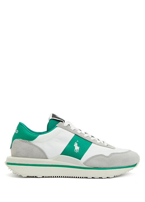 Polo Ralph Lauren White Green Logo Detailed Women s Sneakers