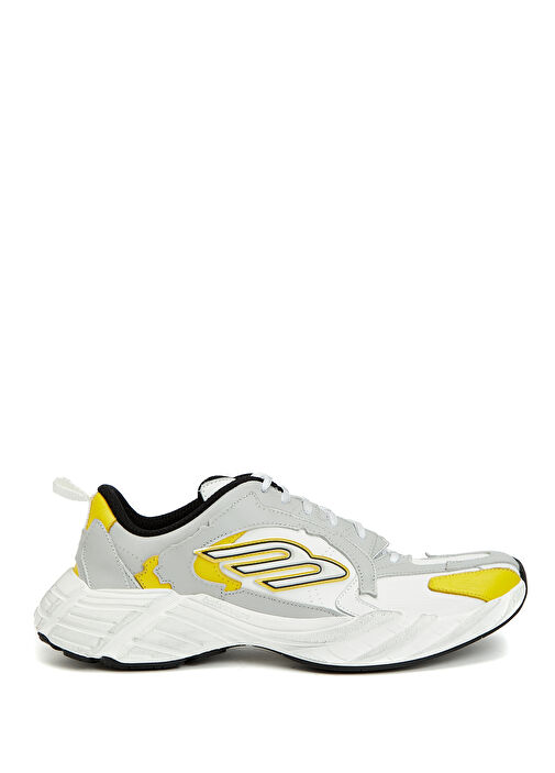 Monday Beyaz Sarı Deri Sneaker - Görsel 2
