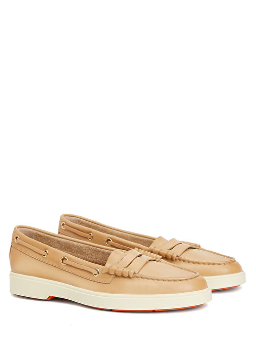 Kate Camel Kadın Süet Loafer - Görsel 3