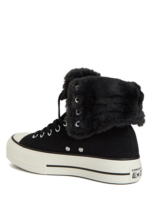 All Star Fold Over Lift Siyah Kadın Sneaker - Görsel 4