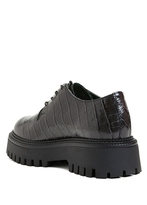 Antrasit Kadın Deri Ayakkabı - Görsel 4