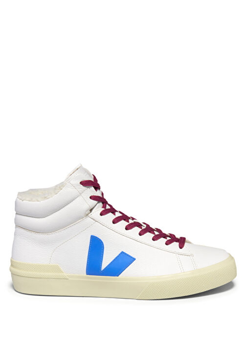 Minotaur Beyaz Mavi Kadın Deri Bilek Boy Sneaker - Görsel 2