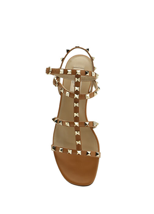 Rockstud Taba Kadın Deri Sandalet - Görsel 5